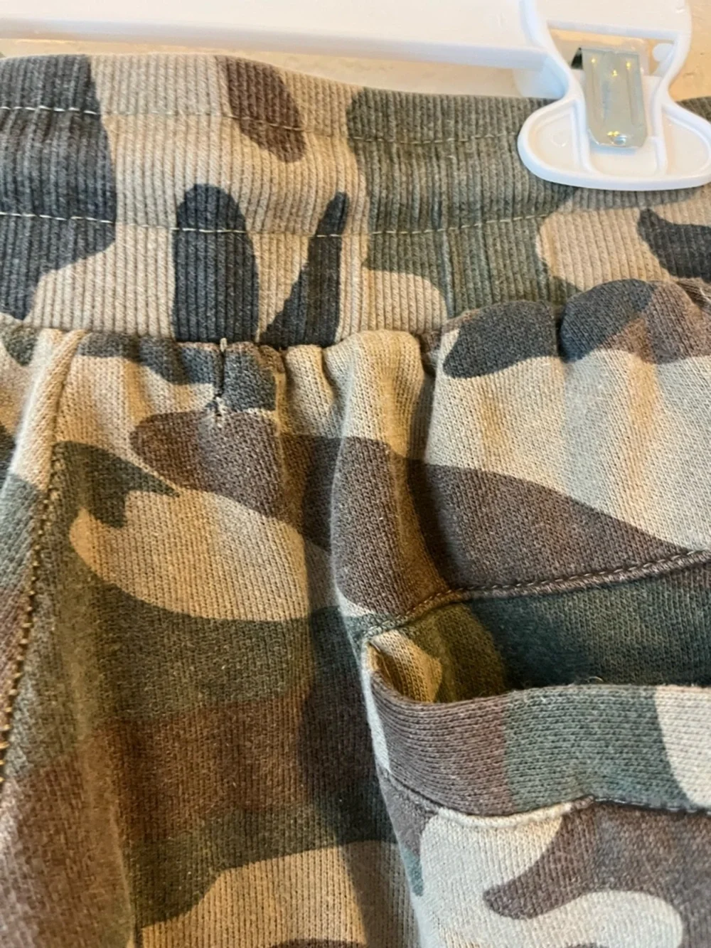 True Religion Camo Spellout Drawstring Basketball Knit Cozy Athleisure Shorts